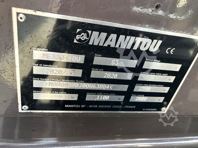 電動3輪フォークリフト Manitou ME320