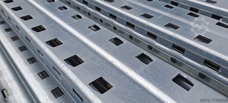 Armazém de prateleiras altas Suportes de porta-paletes SSI Schäfer PR600 / P 173 / 8.000 x 1.050 mm / sendzimir verzinkt