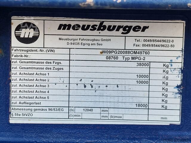 Låglastare Meusburger MPG-2 Lowloader / Tieflader - 2x steering axle ...
