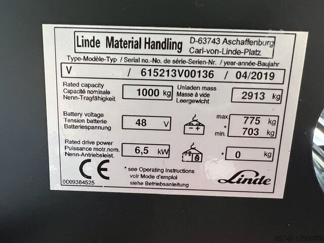 V ( 5213 ) Rail Guidance * 新的/未使用过的！！！ LINDE V  ( 5213 ) Rail Guidance * NEW / Unused !!