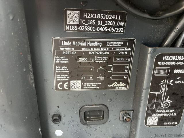 LPG'li forkliftler Linde H25T-02