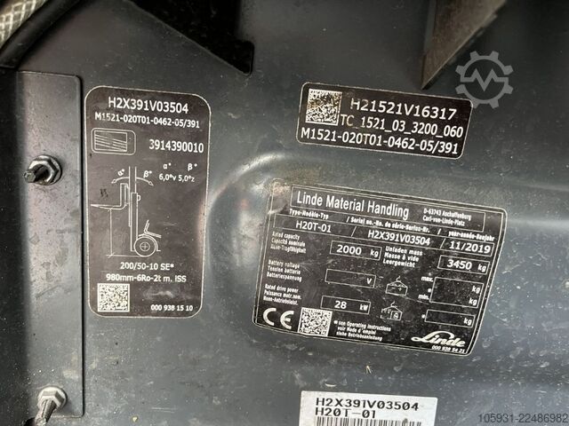 Forklift LPG Linde H20T-01