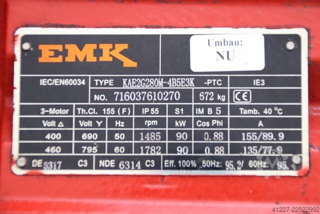 เครื่องโม่ค้อน 45 กิโลวัตต์ WIPA MD 1250-3000/90/0,75/3R