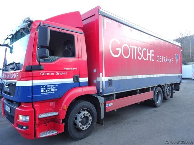 Camión de bebidas MAN 26.340 TGM*18 Pal.*2,5 to LBW*Lift/Lenk*2x AHK