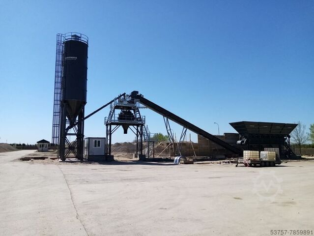 Stationary concrete mixing plant 60 M3/H 
