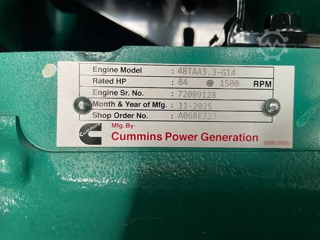 অ্যাগ্রিগেট Cummins C66D5EQ - 66 kVA Generator - DPX-18507-Q