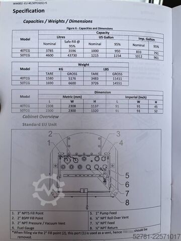 Tároló eszközök Western Global - 40TCG - 4.500 Liter fuel Tank - DPX-31004
