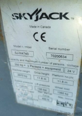 Етапи роботи ножиці Skyjack SJ III 4740 Elektro 13,80 m