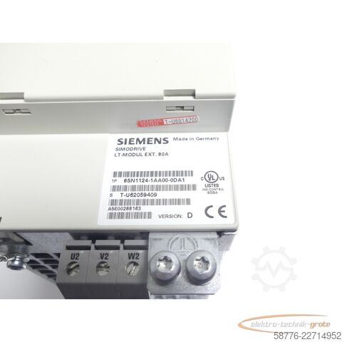 Komponenta Siemens SIMODRIVE 6SN1124-1AA00-0DA1 LT-Modul SN: T-U62059409 Version: D