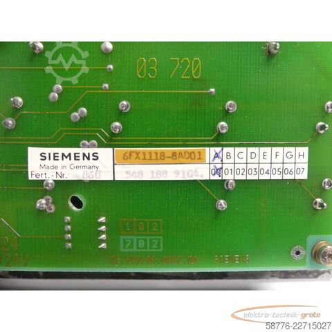 Komponenta Siemens SINUMERIK 6FX1118-8AD01 / 548 025.9004.01 Maschinensteuertafel 3 T