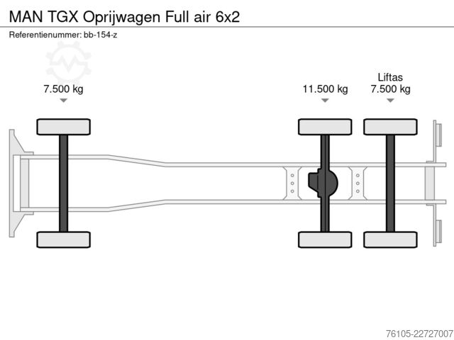 Dostavno vozilo za prijevoz automobila MAN TGX Oprijwagen Full air 6x2