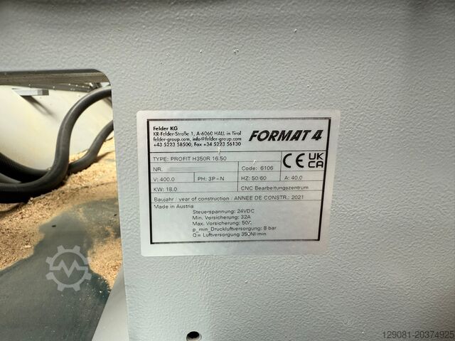 Pusat pemesinan Format 4 Profit H350R 16.50