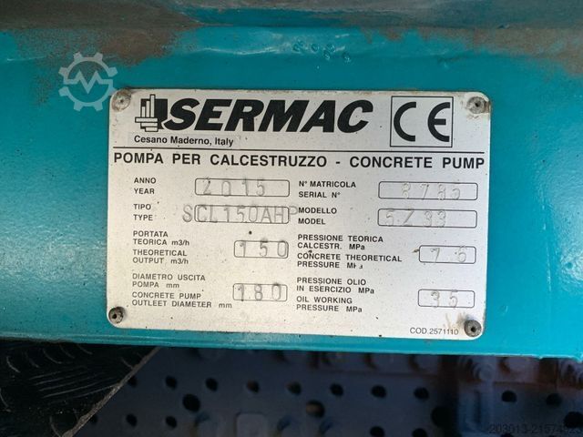 コンクリートポンプ車 MERCEDES-BENZ AROCS 2636 6x4 Euro 6 Betonpumpe SERMAC 5Z33