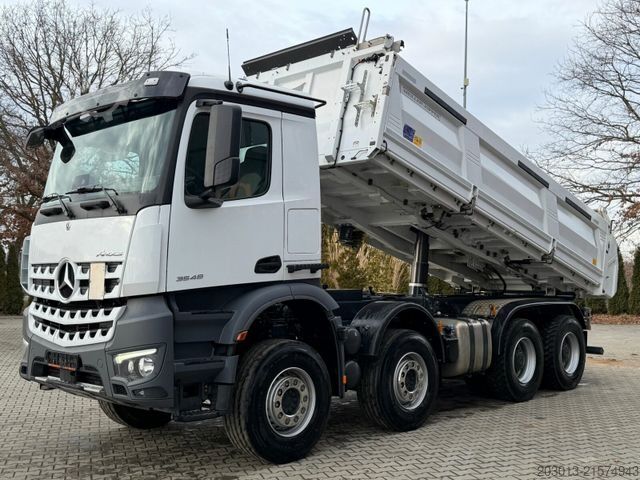 三方ダンプトラック MERCEDES-BENZ AROCS 3548 8x4 Euro 6 Meiller Kipper Bordmatik