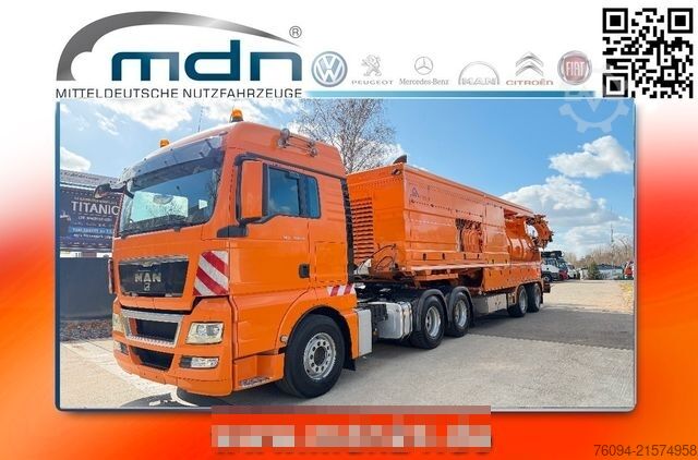 バキュームタンクローリー MERCEDES-BENZ Assmann Auflieger Saug-Druck-Kombi  / Recycler