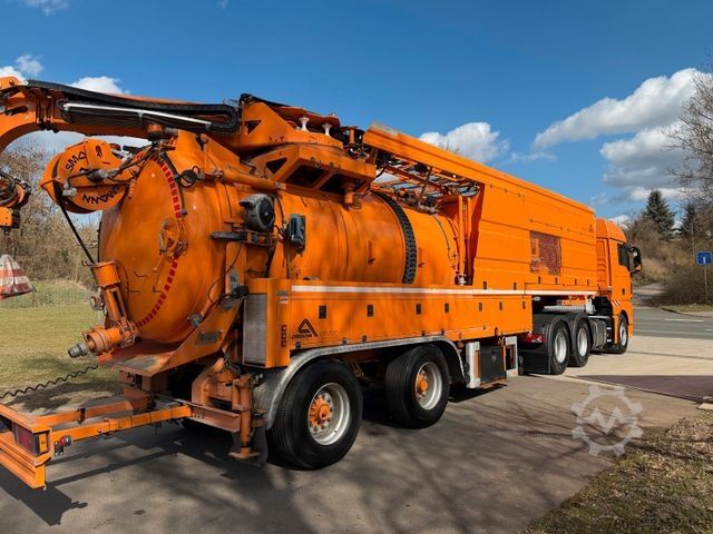 バキュームタンクローリー MAN Assmann Auflieger Saug-Druck-Kombi  / Recycler