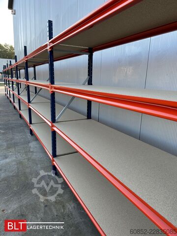 Scaffalatura portapallet a campata larga ca. 57 lfm. Weitspannregale H: 200 cm T: 60 cm , 400 kg Fachlast , 4 Ebenen