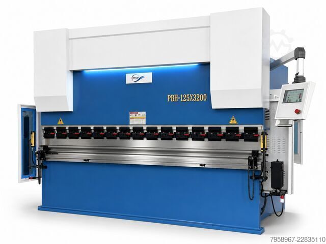 מכבש כיפוף הידראולי CNC סרוו, 4 צירים. Metal Technics Polska MTP-3212 MTP 125X3200