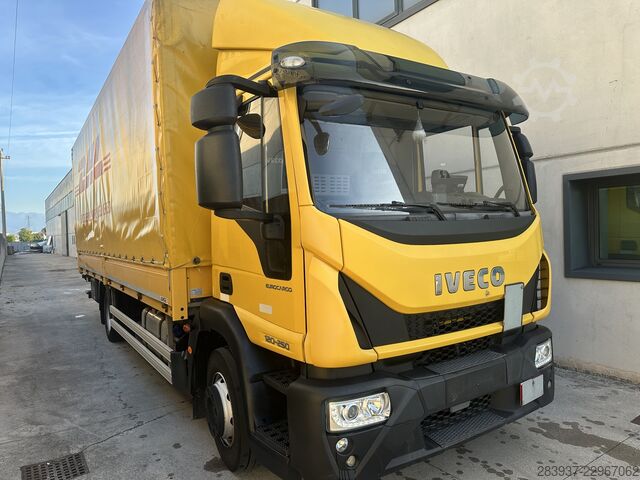 Flatbed truck with tarp Iveco Eurocargo ML 120E25 P EURO 6