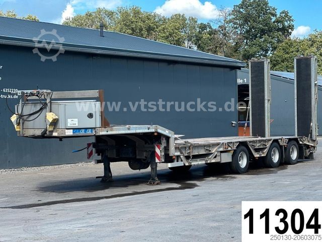 Low loader semitrailer MÜLLER-MITTELTAL TS 3 RM Radmulden Nachlauf-Lenkachse