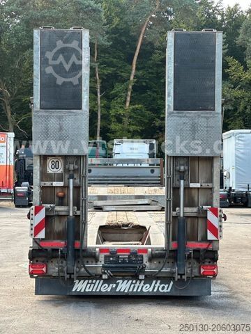 Low loader semitrailer MÜLLER-MITTELTAL TS 3 RM Radmulden Nachlauf-Lenkachse