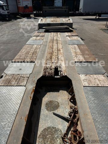 Semirremolque de plataforma baja MÜLLER-MITTELTAL TS 3 RM Radmulden Nachlauf-Lenkachse
