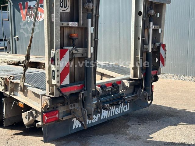 Semirremolque de plataforma baja MÜLLER-MITTELTAL TS 3 RM Radmulden Nachlauf-Lenkachse