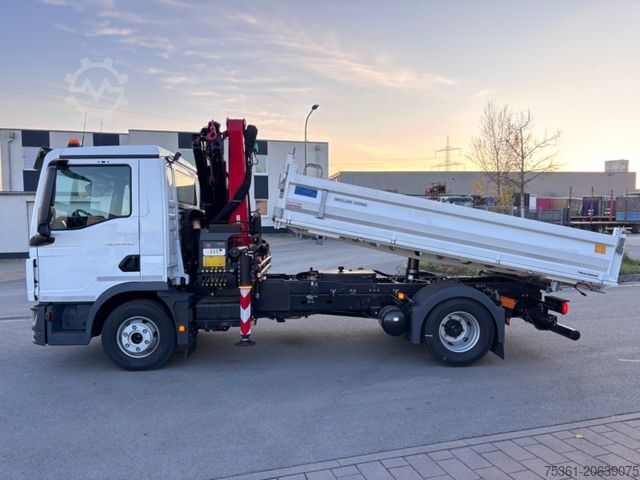 Třístranný sklápěč MAN TGM 12.250 4X2 BL Krankipper Palfinger PK 9.501