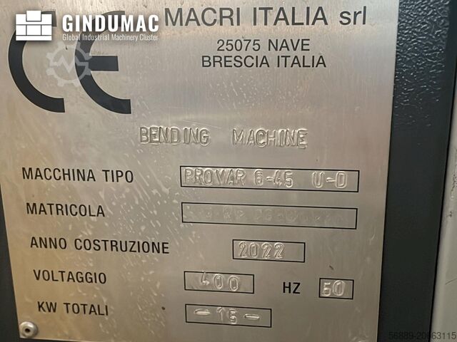 Walzenbiegemaschine MACRI PROVAR 6-45 U-D