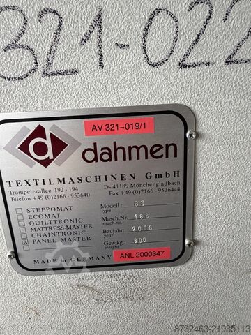 Máy chần bông Dahmen Steptronic
