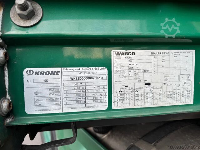 Teloni scorrevoli Krone 3-ass schuifzeilen oplegger