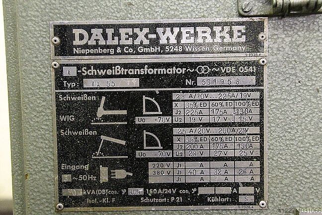 TIG welding machine 225 A Dalex TL55