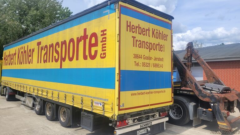 带篷布的开放式半挂车 Schmitz Cargobull SCS 24L Mega Edscha Code XL Hubdach