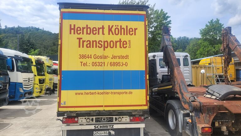带篷布的开放式半挂车 Schmitz Cargobull SCS 24L Mega Edscha Code XL Hubdach