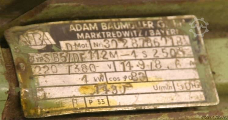 Adjustable geared motor 4 kW 14-70 rpm Prym L75-U24-B14