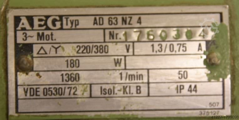 Adjustable geared motor 4 kW 14-70 rpm Prym L75-U24-B14