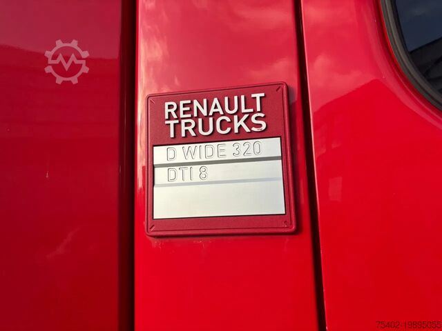 Box body Renault D WIDE 320 6x2/4 / Closed box /  Dhollandia