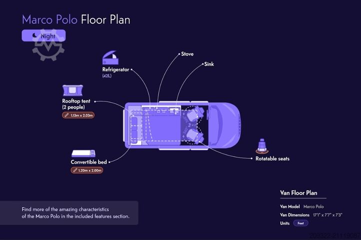 Camper Mercedes Marco Polo 250d | Camper di lusso | 2 posti letto |