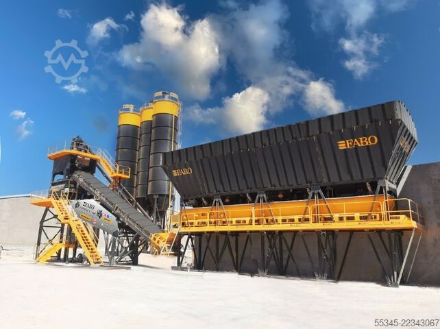 Loji pencampuran konkrit / loji konkrit FABO Concrete Batching Plant 160 m3 Compact Concrete Batching Plant