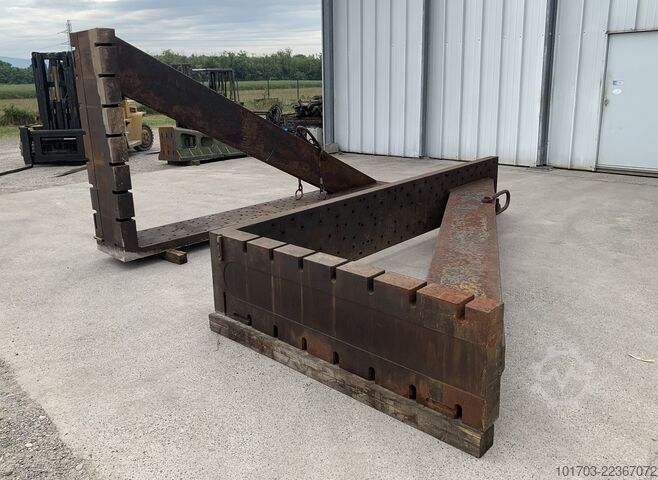 Par de placas angulares em ferro fundido Equerres de bridage en fonte 4000 x 2000 x 575 mm