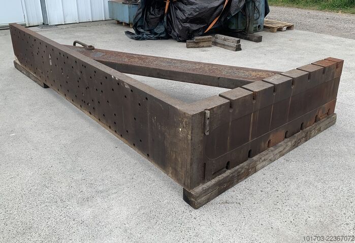 Par de placas angulares em ferro fundido Equerres de bridage en fonte 4000 x 2000 x 575 mm