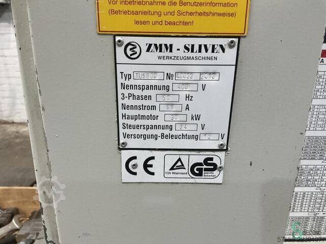 Horizontal lathes  ZMM Sliven TUS-800 2013 ZMM Sliven TUS-800