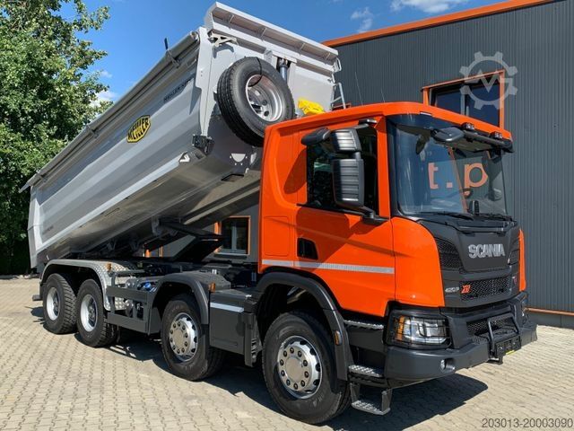 Camión volquete SCANIA P 420 8x4 Kipper Meiller 18,5m3 Euro 6