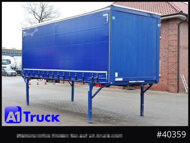 Växelflak med plattform och presenning KRONE Wechselbrücke 7,45, Code XL, Bordwand, neue Plane