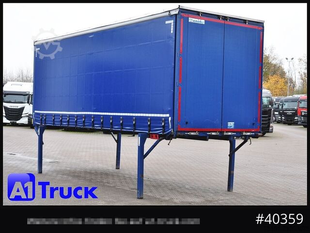 Växelflak med plattform och presenning KRONE Wechselbrücke 7,45, Code XL, Bordwand, neue Plane