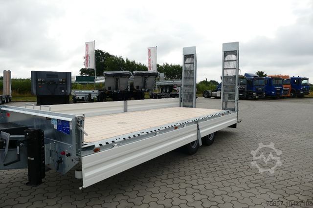 Remorcă deschisă MÜLLER-MITTELTAL Tandemtieflader, Lufrfederung, Gitterrostrampen
