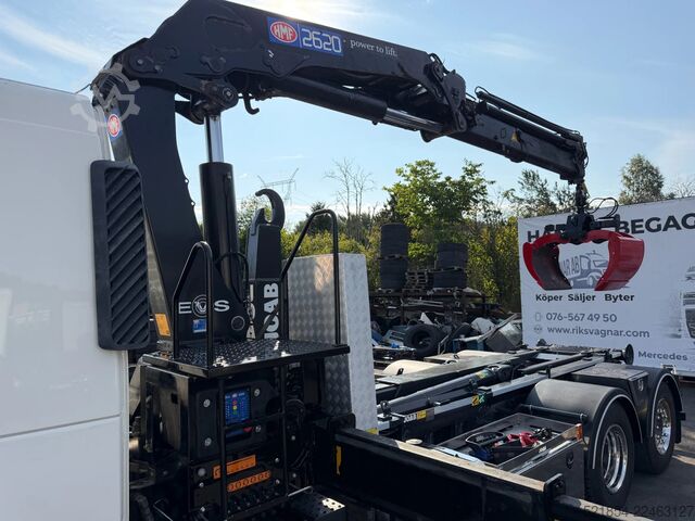 Innri hleðslutæki Volvo FMX 450 6x2*4, Hooklift + 26t/m Crane, YM: 2018