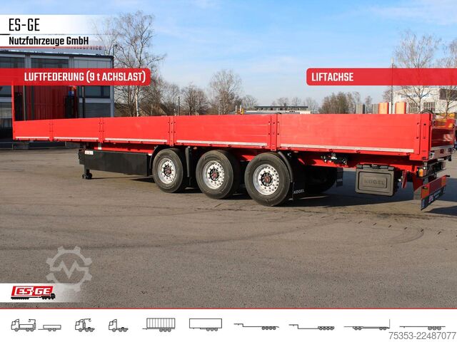 กึ่งพ่วงแพลตฟอร์มทำงาน KÖGEL Multi Chassis, verstärkt, Bordwände