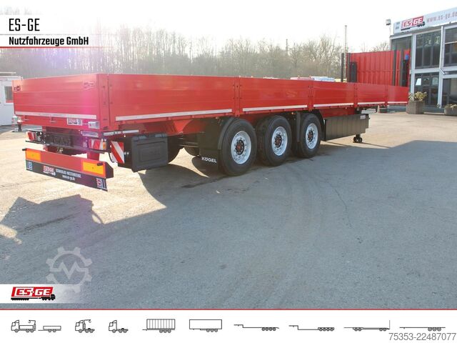 กึ่งพ่วงแพลตฟอร์มทำงาน KÖGEL Multi Chassis, verstärkt, Bordwände