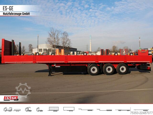 กึ่งพ่วงแพลตฟอร์มทำงาน KÖGEL Multi Chassis, verstärkt, Bordwände